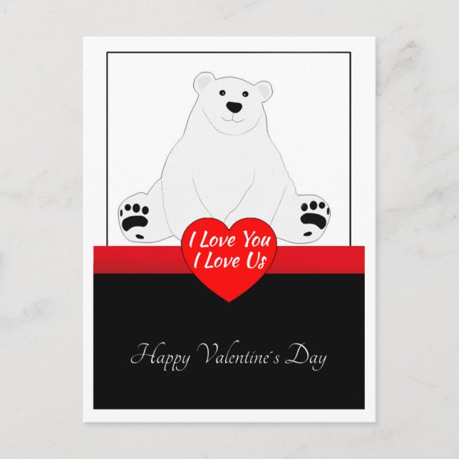 Postal Valentine Bear (Anverso)