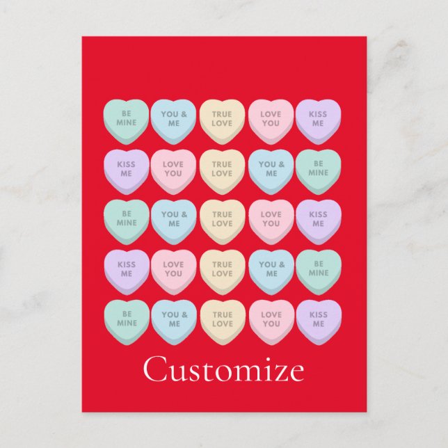 Postal Valentine Candy Hearts Thunder_Cove (Anverso)