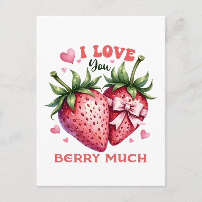 Postal Valentine Gift | Te Amo Berry Mucho (Anverso)