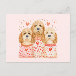 Postal Valentine Goldendoodle Dogs