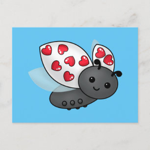 Postal Valentine Ladybug