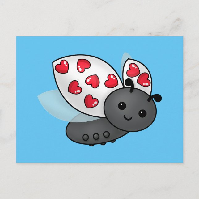 Postal Valentine Ladybug (Anverso)