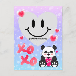 Postal Valentine Panda en el amor