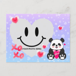 Postal Valentine Panda en el amor