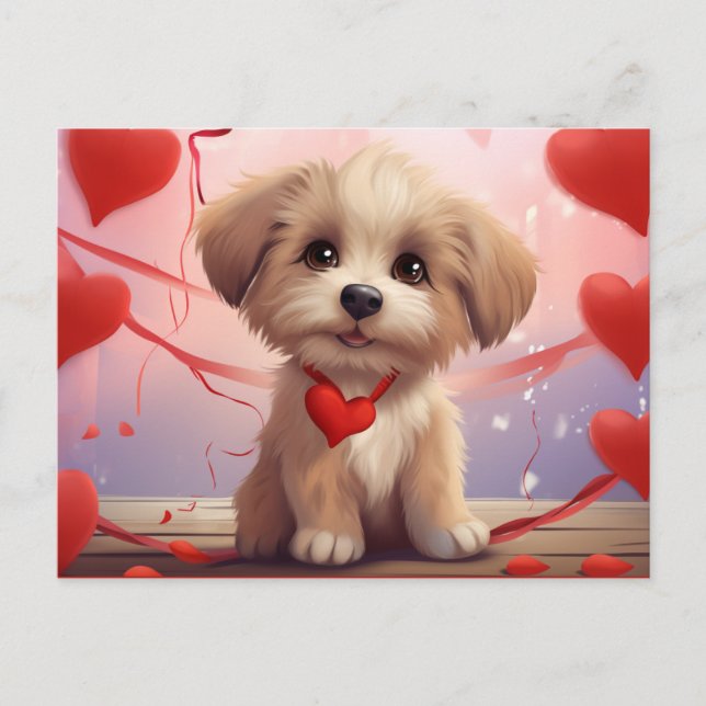 Postal Valentine Puppy (Anverso)