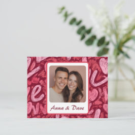 Postal Valentine’s Day Custom Photo & Name Card