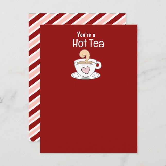 Postal Valentine Tea Party Favor (Anverso / Reverso)