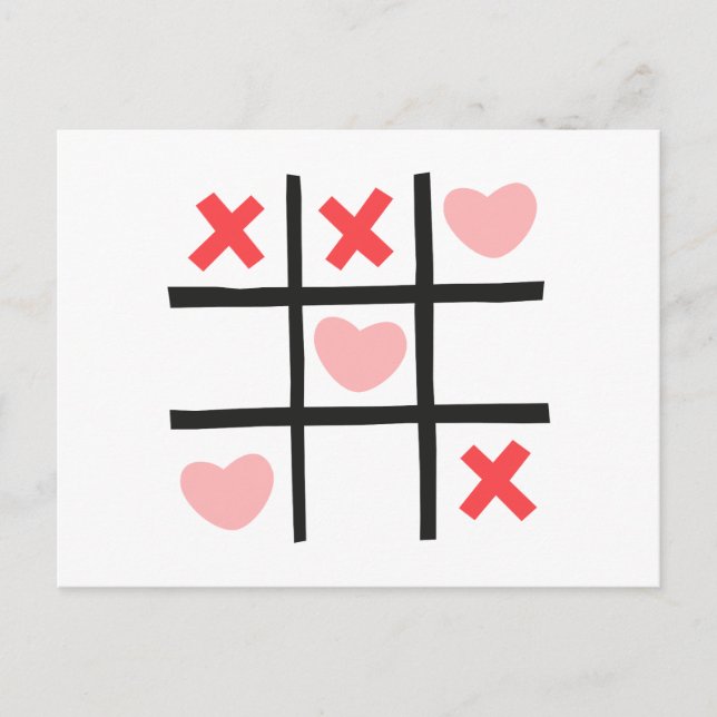 Postal Valentine Tic Tac Toe (Anverso)