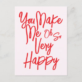 Postal Valentine's Day Love You Make Me Happy Card.