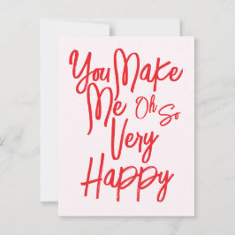Postal Valentine's Day Love You Make Me Happy Card.