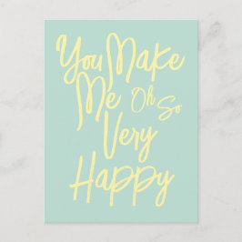 Postal Valentine's Day Love You Make Me Happy Card.
