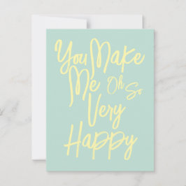 Postal Valentine's Day Love You Make Me Happy Card.