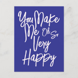 Postal Valentine's Day Love You Make Me Happy Card.