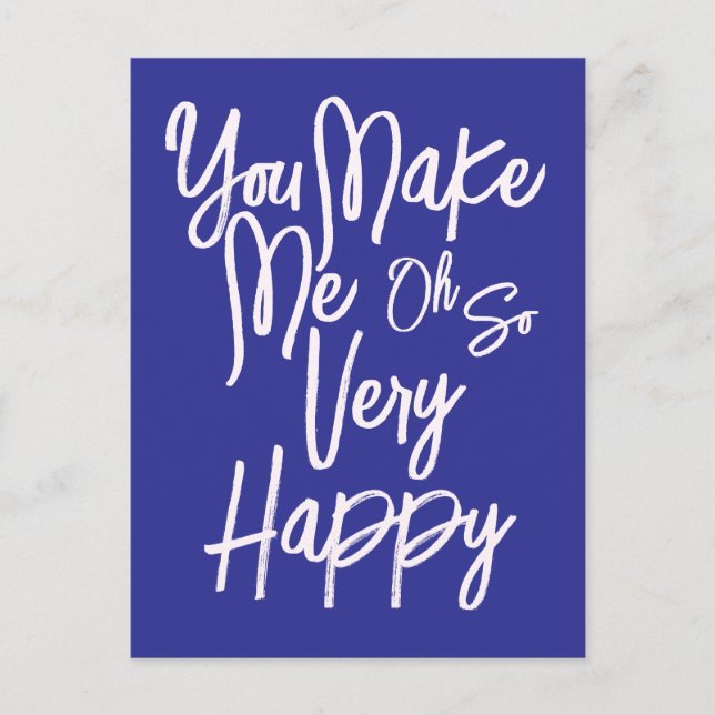 Postal Valentine's Day Love You Make Me Happy Card. (Anverso)