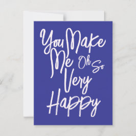 Postal Valentine's Day Love You Make Me Happy Card.