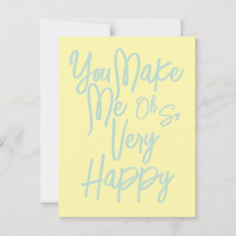 Postal Valentine's Day Love You Make Me Happy Card.