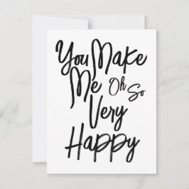 Postal Valentine's Day Love You Make Me Happy Card.