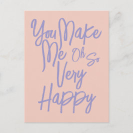 Postal Valentine's Day Love You Make Me Happy Card.