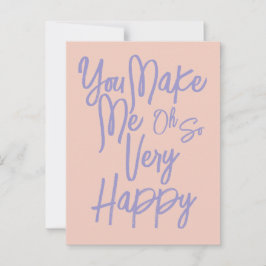 Postal Valentine's Day Love You Make Me Happy Card.