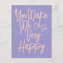 Postal Valentine's Day Love You Make Me Happy Card.