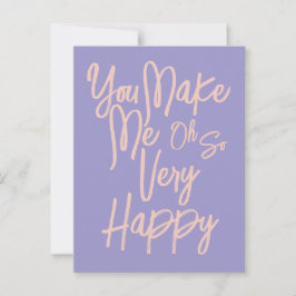 Postal Valentine's Day Love You Make Me Happy Card.