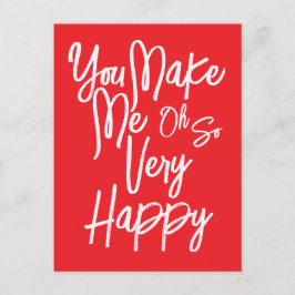 Postal Valentine's Day Love You Make Me Happy Card.