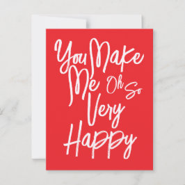 Postal Valentine's Day Love You Make Me Happy Card.