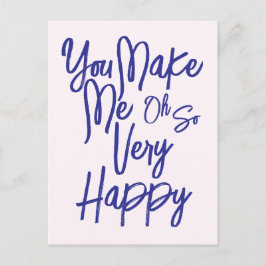 Postal Valentine's Day Love You Make Me Happy Card.