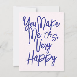Postal Valentine's Day Love You Make Me Happy Card.