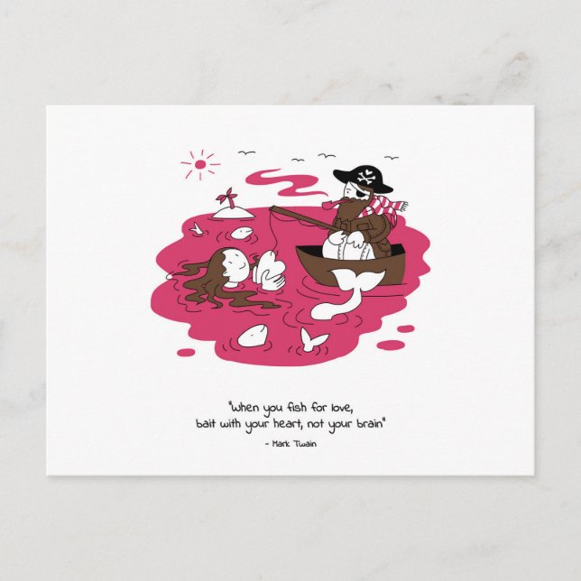 Postal Valentine's Day - When you fish for love (Anverso)