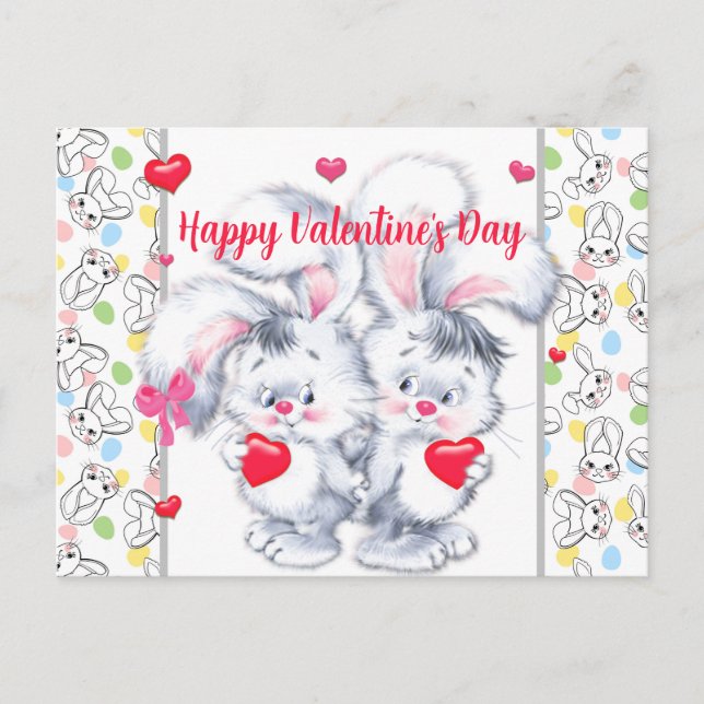 Postal Valentines Easter Bunnies (Anverso)