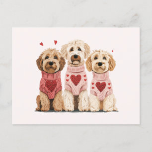 Postal Valentines Goldendoodle Dogs