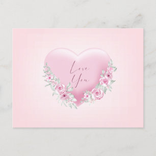 Postal Valentines Pink Heart