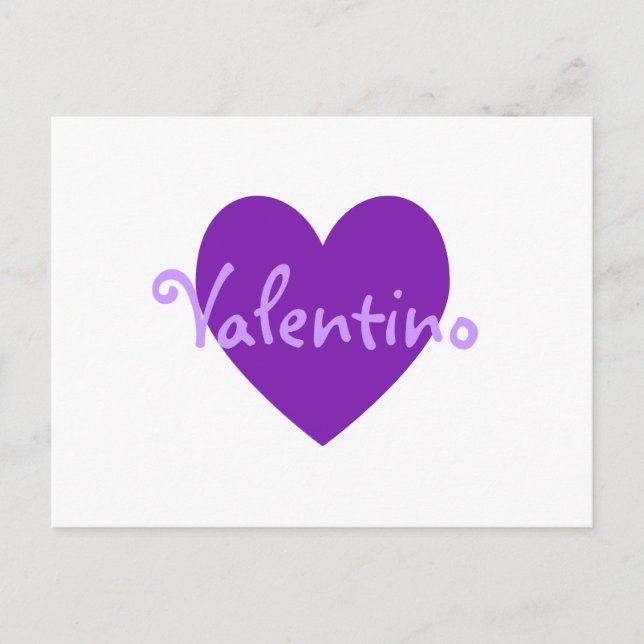 Postal Valentino en morado (Anverso)