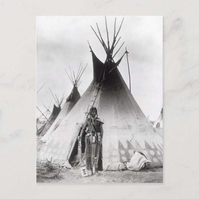 Postal Valiente Blackfoot, cerca de Calgary, Alberta, 188 (Anverso)