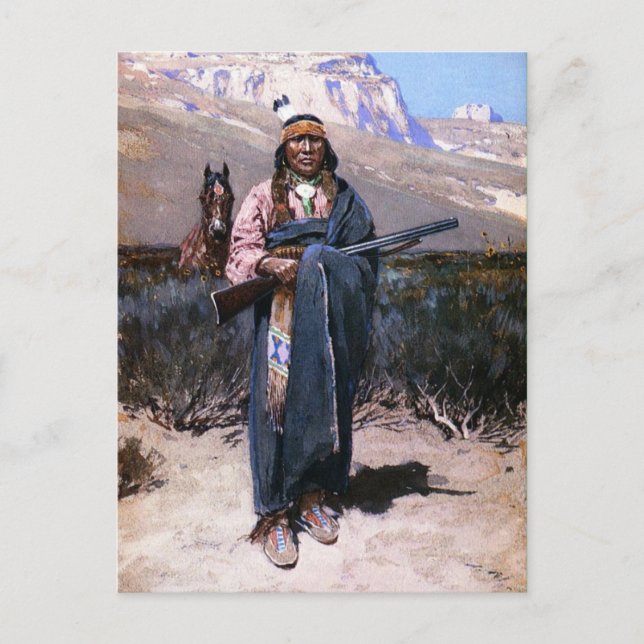 Postal Valiente indio 1891 (Anverso)