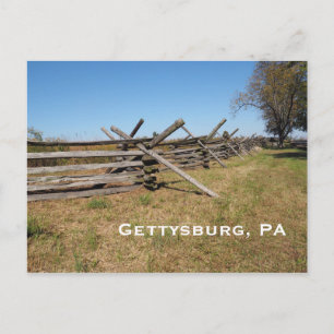Postal valla de madera en Gettysburg