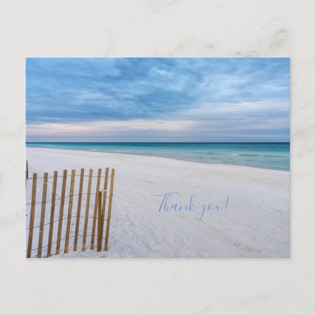 Postal Valla de Playa Mañana Destin Florida Gracias (Anverso)