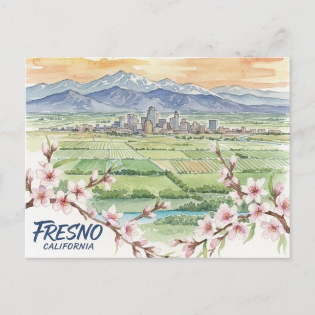 Postal Valle Central de Fresno California (Anverso)
