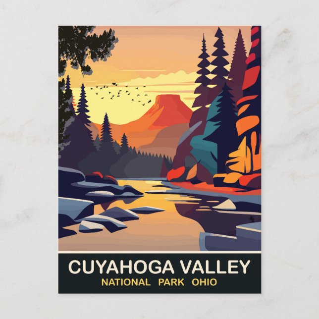 Postal Valle de Cuyahoga, Parque Nacional, OH, Viajes (Anverso)