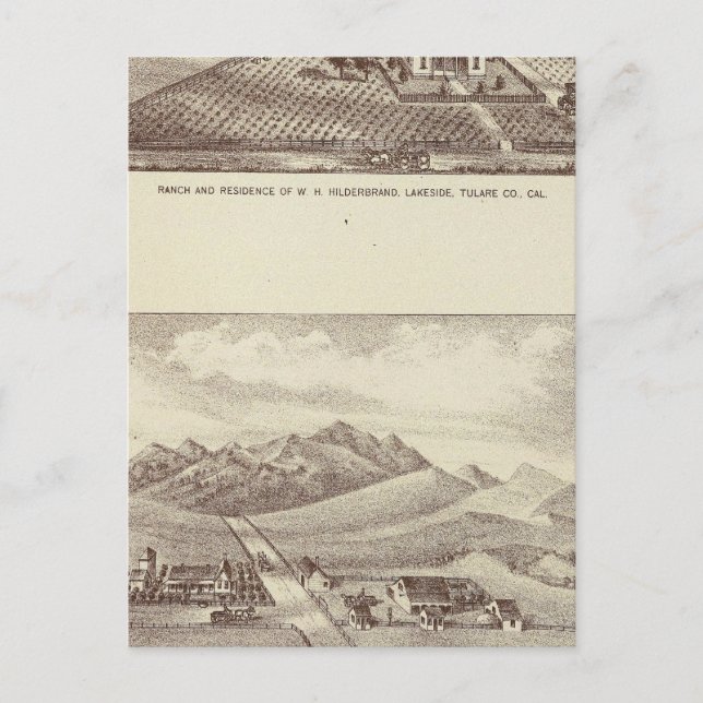 Postal Valle de Frazier, ranchos Lakeside (Anverso)