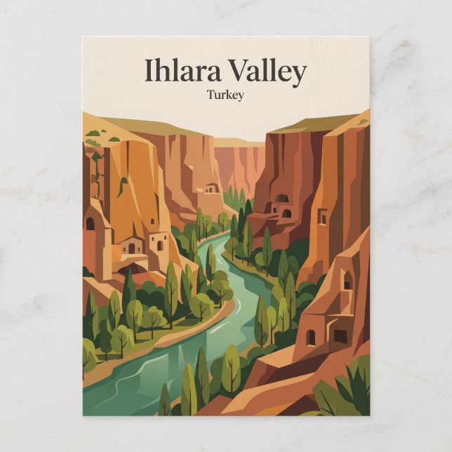 Postal Valle de Ihlara Turquía (Anverso)