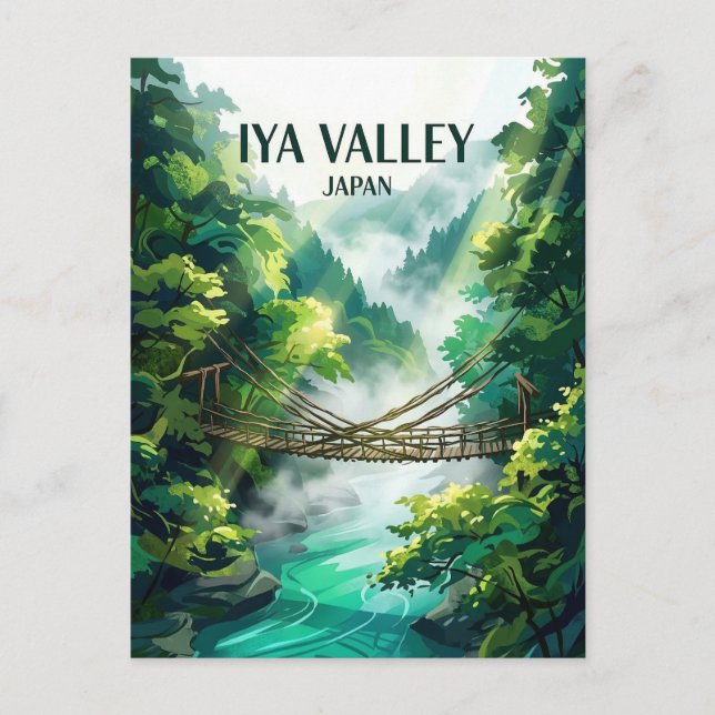 Postal Valle de Iya Japón (Anverso)