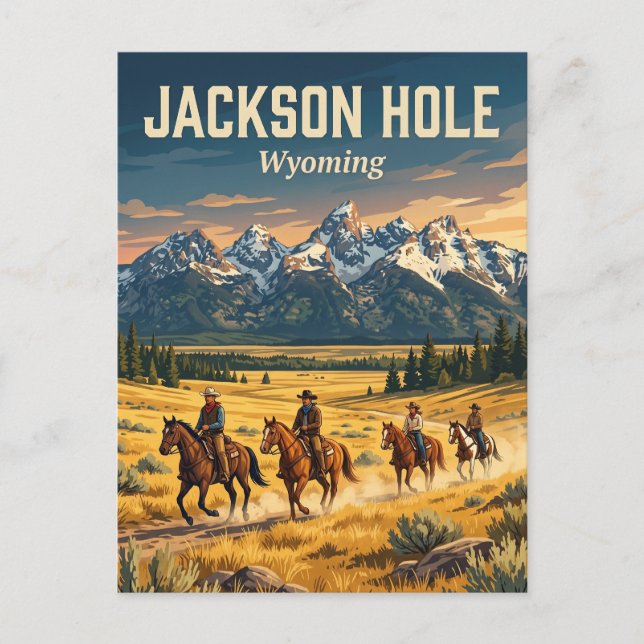 Postal Valle de Jackson Hole Wyoming (Anverso)