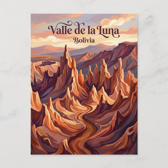 Postal Valle de la Luna Bolivia (Anverso)