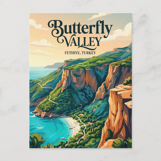 Postal Valle de la Mariposa Turquía (Anverso)