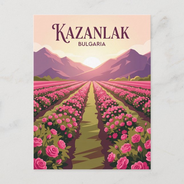 Postal Valle de las Rosas Bulgaria (Anverso)