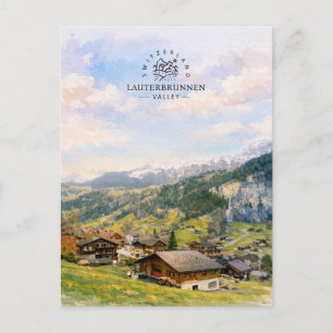 Postal Valle de Lauterbrunnen Suiza   Recuerdo