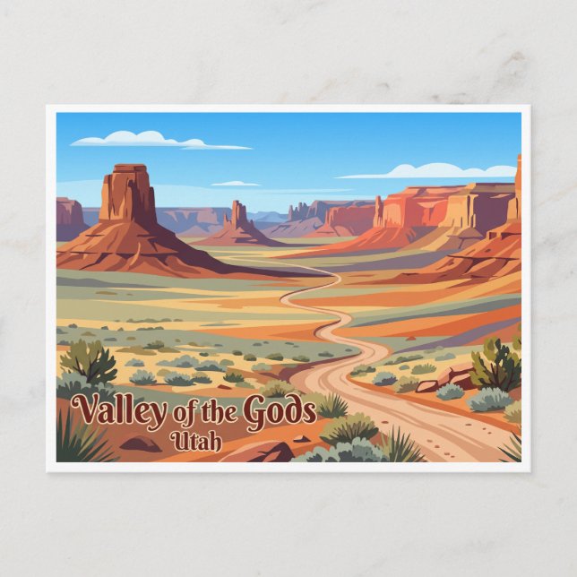 Postal Valle de los Dioses Mexican Hat Utah (Anverso)