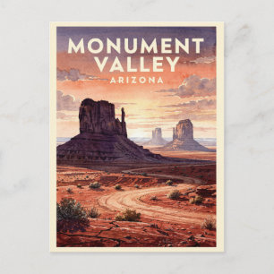 Postal Valle de los Monumentos Arizona Vintage